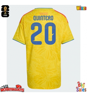 Colombia Juan Fernando Quintero #20 Replica Home Stadium Shirt for Women World Cup 2026 Short Sleeve
